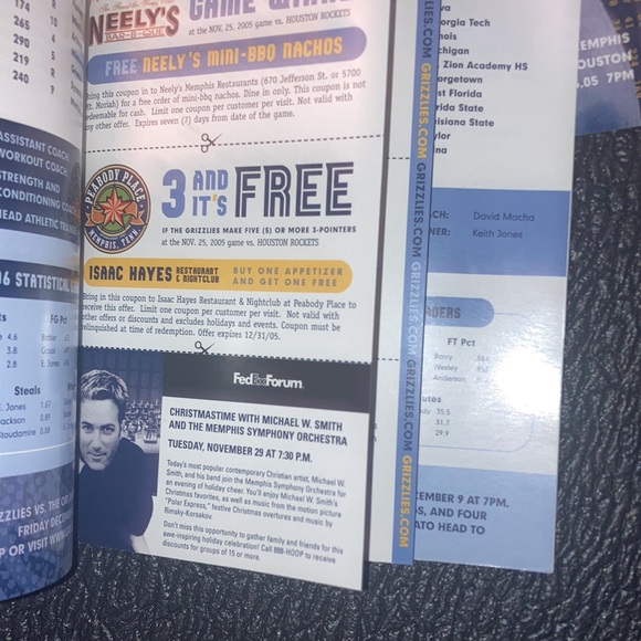 🏀 Seven Memphis Grizzlies Early 2000’s Game Booklets Vintage + Rare 🏀 - Picture 4 of 9